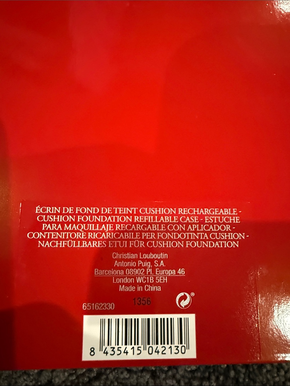 Christian Louboutin Red and Gold Compact Mirror - Picture 5 of 5